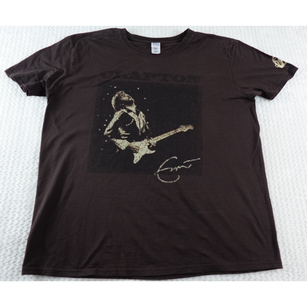 Eric Clapton. "50 Years"  2013 Tour Shirt. Brown.  XL
